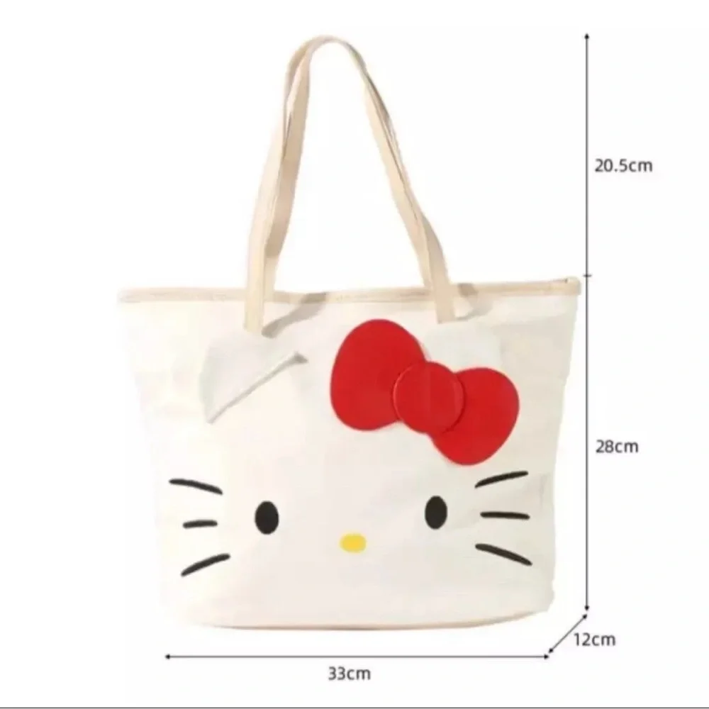 Hello Kitty White Tote Bag with Red Bow